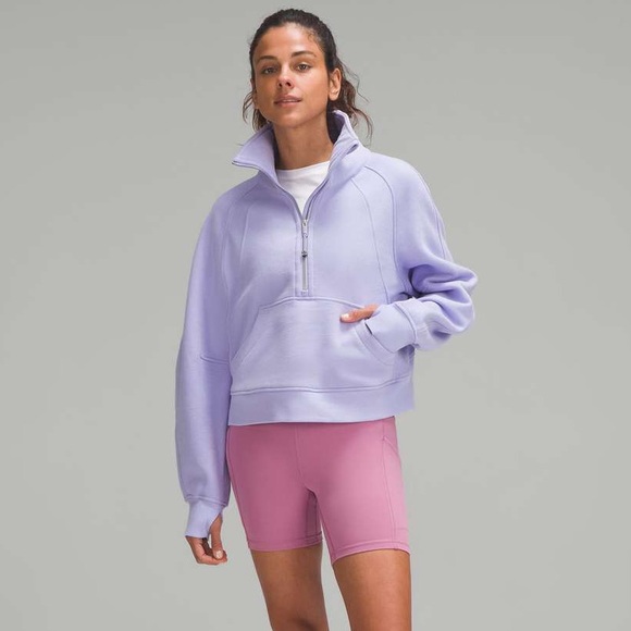 Lululemon Scuba Oversized Funnel Neck Half Zip Lilac Smoke XS/S - Picture 7 of 10